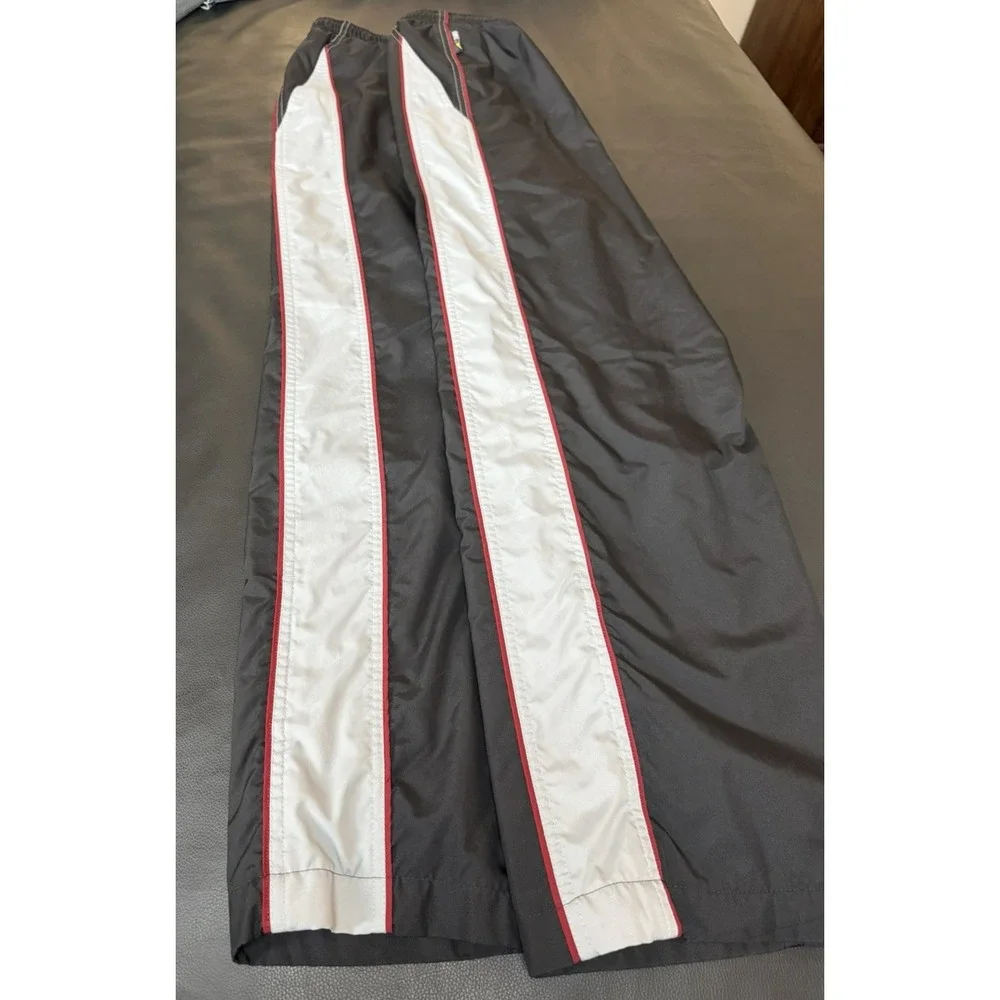 Nike 72 Vintage Windpants Mens L Black Gray Track Pants Mesh Lined Warm Up Swish